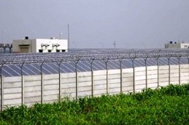 Solar Power Plant Boundary Wall